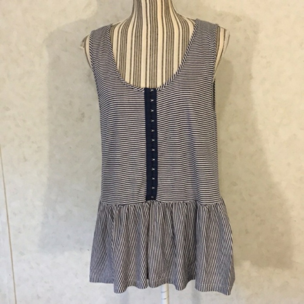 Cute striped peplum tank